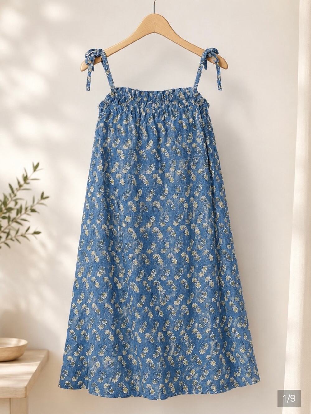 NWT: Ex Voto Vintage Iris Blue Sundress M/L